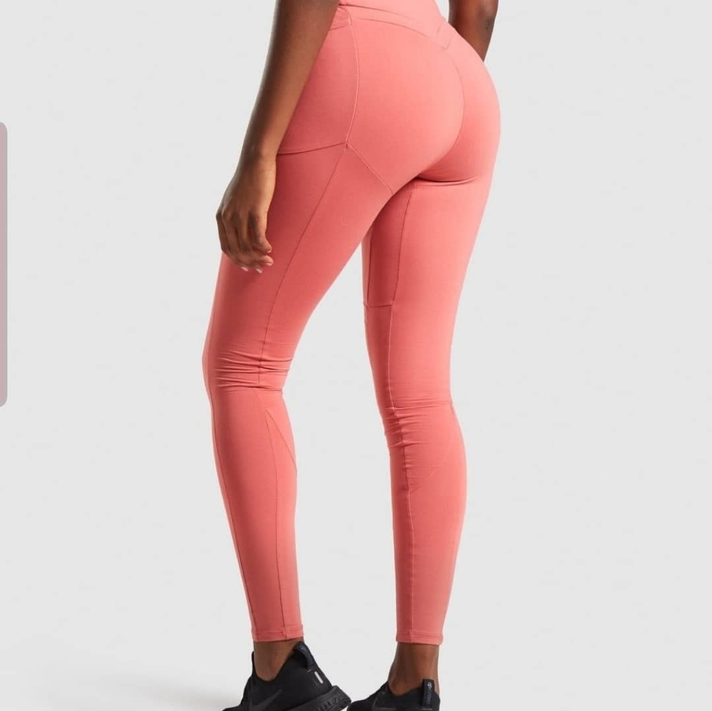 Gymshark Legacy Fitness Panel Leggings - Brick Red